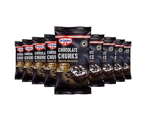 Dr. Oetker Extra Dark Chocolate Chunks, 100g Each, Pack of 9 - Large Cooking Chocolate chip Sprinkles for Cakes, Cupcakes, Decorations, Sprinkles on Birthday Cakes
