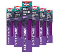 Dr. Oetker Extra Strong Violet Food Colour Gel, 90 g, Pack of 6x15g