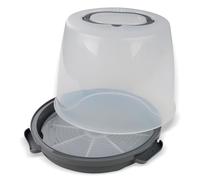 Dr. Oetker Extra Tall Round Cake Transport Box - Space for 20 cm High Cakes, Includes Removable Shelf - 29.5 x 29.5 x 26 cm