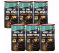 Dr Oetker Fine Dark Cocoa Powder 190g x 6, Rich and Intense, Perfect for Baking & Hot Chocolate with Welari Thank You Card | (6 Pack)