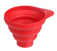 Dr.Oetker Funnel Flexxibel of Silicone Foldable in red, 8 x 8 x 10 cm