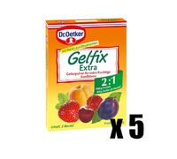 Dr. Oetker Gelfix Extra 2:1 Pectin Mix for Jams. Low Sugar Jams. 5 PACKS
