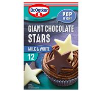 Dr. Oetker Milk and White Giant Chocolate Stars, 20g