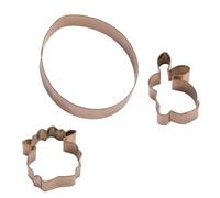 Dr. Oetker Linzer Cookie Cutter Set - Easter Egg, Rabbit, Sheep, 3-Piece Set, Stainless Steel, Vintage Easter Manufacture, Designed in Germany