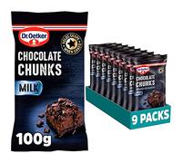 Dr. Oetker Milk Large Cooking Chocolate Suitable for Baking, Sprinkles, Cake Decorations and mixes, Multicoloured, 100 g, Pack 9
