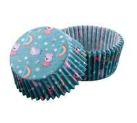 Dr. Oetker Peppa Pig Paper Baking Cups - Pack of 50 Heat Resistant - Ideal for Cupcakes, Muffins and Other Treats - Perfect for Children's Birthday Parties and Parties - Turquoise