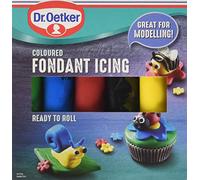 Dr. Oetker Ready to Roll Coloured Fondant Icing, 5 x 100g