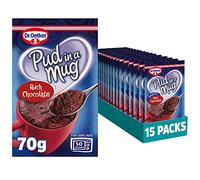 Dr. Oetker Rich Chocolate Pud in a Mug, 70g Each, Pack of 15 - Microwave Pudding Cake mixes for Baking, Suitable for Kids Bakes, Store Cupboard Essentials