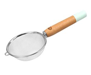 Dr. Oetker Sieve with wooden handle, diameter 10, colander from the series Modern Baking - Retro Design (colour: colourful), quantity: 1 piece.