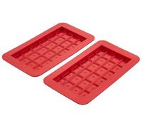 Dr. Oetker Silicone Chocolate Mould, Sweet Bars, Flexxibel Love, 2 Pack, Heat Resistant - Perfect for Custom Chocolate Bars and Desserts, Red