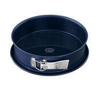 Dr. Oetker Springform Cake Tin 26cm Diameter, Round Cake Mold, Baking Pan, Cut & Scratch Resistant Flat Removable Base, Non-Stick Enamel Coating, Colour: Blue