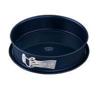 Dr. Oetker Springform Cake Tin 28cm Diameter, Round Cake Mold, Baking Pan, Cut & Scratch Resistant Flat Removable Base, Non-Stick Enamel Coating, Colour: Blue