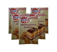 Dr. Oetker's Amoniu Prajituri 7G Ammonium For Cakes Ideal For Light And Fluffy Baked Goods, Baking Powder Substitute Product Of Germany Pack Of 5