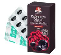 Dr. OHHIRA®DELUXE-100 Billion CFU-Gut Health Supplement-Probiotics,Prebiotics and Postbiotics - OM-X® -5Yrs Fermentation of 12 Live Bacterial Cultures,14 Fruits, 60 Count (Pack of 1)