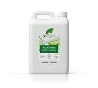 Dr Organic Aloe Vera Body Wash, 5L Refill with Free Pump, Soothing, Natural, NEW, Vegan, Cruelty-Free Paraben & SLS-Free, Recyclable & Recycled Packaging, Certified Organic