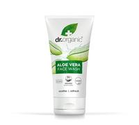 Dr Organic Aloe Vera Face Wash, Soothing, Cleansing, All Skin Types, Natural, Vegan, Cruelty-Free, Paraben & SLS-Free, Recycled & Recyclable, Organic, 150ml, Packaging may vary
