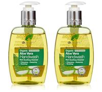 Dr Organic Aloe Vera Hand Wash, Soothing, Cleansing, Natural, Vegan, Cruelty-Free, Paraben & SLS-Free, Organic, 250ml, Packaging may vary (Pack of 2)