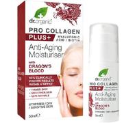 Dr Organic Pro Collagen Plus Dragons Blood, Hyaluronic Acid, Biotin, Healthy-Aging, Wrinkles, Dry & Sensitive Skin, Natural, Vegan, Cruelty-Free, Paraben & SLS-Free, Recycled&Recyclable, Organic, 50ml