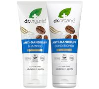 Dr Organic Coffee Anti Dandruff Shampoo and Condtioner Pack of 2x 265ml, Paraben & Sulphate Free for Women & Men, Natural, Vegan, Organic