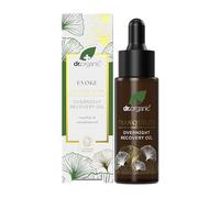 Dr Organic Evoke Tranquility Overnight Recovery Oil, Hydrating Night Serum, Restore Skin, with Rosehip & Sandalwood, Vegan, Natural, Certified Organic, 30ml