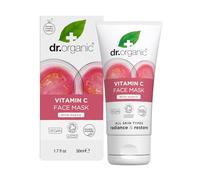 Dr Organic Guava Face Mask, Vitamin C, Brightening, Mens, Womens, Natural, Vegan, Cruelty-Free, Paraben & SLS-Free, Organic, 50ml, Packaging may vary