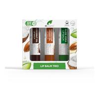 Dr Organic Lip Balm Gift Set, Moisturising, SPF 15, Assorted Multipack with Aloe Vera, Argan Oil, Coconut Oil, Natural, Vegetarian, Cruelty-Free, Paraben & SLS-Free, Organic, 5.7ml
