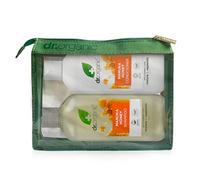 Dr Organic Manuka Honey Shampoo & Conditioner Set with Travel Bag, Restoring, Dry Hair, Natural, Vegetarian, Cruelty-Free, Paraben & SLS-Free, Recyclable & Recycled Ocean Bound Plastic, Organic, 265ml