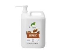 Dr Organic Moroccan Argan Oil Body Wash, 5L Refill with Free Pump, Revitalising, Natural, Vegetarian, Cruelty-Free, Paraben & SLS-Free, Recyclable & Recycled Packaging, Certified Organic