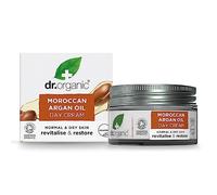 Dr Organic Moroccan Argan Oil Day Cream, Moisturising, Normal & Dry Skin, Natural, Vegan, Cruelty-Free, Paraben & SLS-Free, Recycled & Recyclable, Certified Organic, 50ml, Packaging may vary