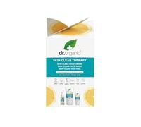 Dr Organic - Skin Clear Therapy Set - Moisturiser, Face Wash & AHA Peel - Oil & Blemish Control, Pore Reducing & Clearer Skin - Vegan, Cruelty, Paraben & SLS Free - 50ml, 125ml & 30ml - Bundle