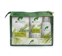 Dr Organic Tea Tree Foot & Nail Travel Set, Gift Set, Deodorising, Dry & Cracked Feet, Summer Feet, Purifying, Vegan, Cruelty-Free, Paraben & SLS Free, Certified Organic, 3 pack
