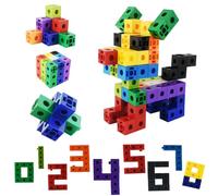 Dr.OX 100 PCS Math Cubes, Manipulatives Number Counting Blocks for 3 4 5 Year Old Building blocks Building toy
