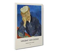 Dr Paul Gachet By Vincent Van Gogh Canvas Print | Gallery Wrapped 30mm Frame Wall Art | 30x20 inches | Ready to Hang | Impressionist Picture | Living Room Bedroom Lounge Office