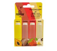 Dr Paw Paw Original and Sweet Lip Balms 4 x 4g Original, Chocolate, Strawberry, Vanilla