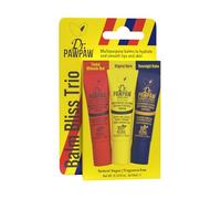 Dr.PAWPAW Balm Bliss Trio 3 x 10ml, Multi Purpose Natural Pawpaw Balms Gift Set, Vegan Hydrating Care for Lips Skin Hair Cuticles and Nails, Fragrance Free
