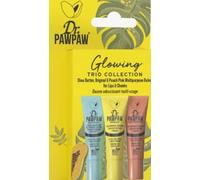 Dr. PAWPAW Glowing Trio Collection, Multipurpose Balm for Lips & Cheeks, Shea Butter, Original & Peach Pink