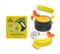 Dr.PAWPAW Scrub & Nourish Lip Scrub and Balm Duo with Papaya, Aloe Vera and Olive Oil, 100% Natural Two Step Treatment (50 ml)