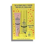 Dr.PāwPāw | Peach Pink VIP Kit | Ultimate Multi-Tasking Trio for Lips, Skin & Hair | 7-in-1 Hair Treatment 150mL, Multi-Purpose Soothing Balm 25mL & Scrub and Nourish Original Balm 16g