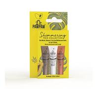 Dr.PAWPAW Shimmering Trio Gift Set: Shimmer,True Coral,Rich Mocha Multi-Purpose Natural No Fragrance Balm for Hydrating Lips, Skin, Hair, Cuticles, Nails & Beauty Finishing (10 ml each)