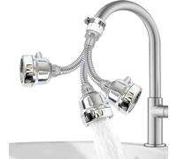 Dr.Pedi Kitchen Faucet Sprayer Attachment 360° Rotatable Anti-Splash Water Saving Tap Kitchen Faucet Head Faucet Extender with Universal Adapter Set Kitchen Sink Accessories Tools