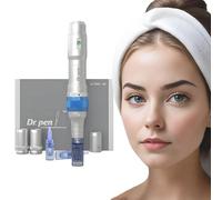 Dr.Pen A6 Microneedling Pen for Face and Body, Wired & Wireless Mirco Needling Derma Pen for Scar Serum in 5 Speeds Depth Adjustable w/ 2 Backup Batteries, UK Plug