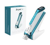Dr. Pen H6 Blue Edition Wireless Beauty Pen Set with 2 x 18 Pin Cartridges, LED Display, Dual Power Supply, 6 Levels, Rechargeable Skin Care Tool for Face and Body, Blue, 1000 mAh