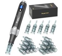 Dr. Pen M7S Wireless Microneedling Pen Skin Care Tool Kit with 11, 16, 24, 36 Pin Cartridges Black