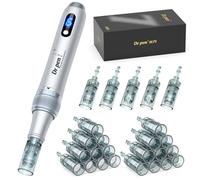 Dr. Pen M7S Wireless Microneedling Pen Skin Care Tool Kit with 11, 16, 24, 36 Pin Cartridges Silver