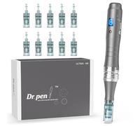 Dr.pen M8 Microneedling Pen Wireless Professional Micro Needling Pen Skin Care Tool Kit for Face and Body Auto Microneedling Device Set for Face 6 Speeds with 10 Nano Round Cartridges (UK Plug)