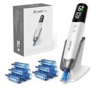 Dr.Pen M9 Wireless Microneedling Pen with 12 Replacement Cartridges Professional Derma Pen with LED Smart Screen Adjustable 6 Speeds Micro Pen Needling Microneedle Machine for Skin Care M9KIT-UK