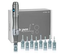 Dr.pen Ultima M8 Microneedling Pen, Wireless Microneedling with 8Pcs Microneedling Cartridges, 6 Speeds, 0-2.5 mm Adjustable Depth, Dr.pen Microneedling for Skin Care Hair Growth, Gifts for Women