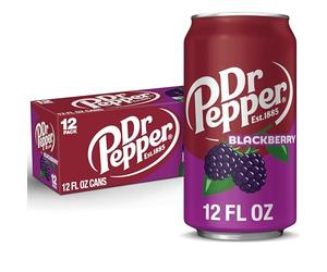 Dr Pepper Blackberry Soda, 12 x 355ml Cans, 12 oz Fridge Pack