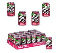 Dr Pepper Iconic Unique Sparkling Soft Drink (24 Bottles x 500ml, Zero Cherry Crush)