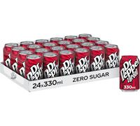 Dr Pepper Iconic Unique Sparkling Soft Drink (24 Cans x 330ml, Zero No Sugar)